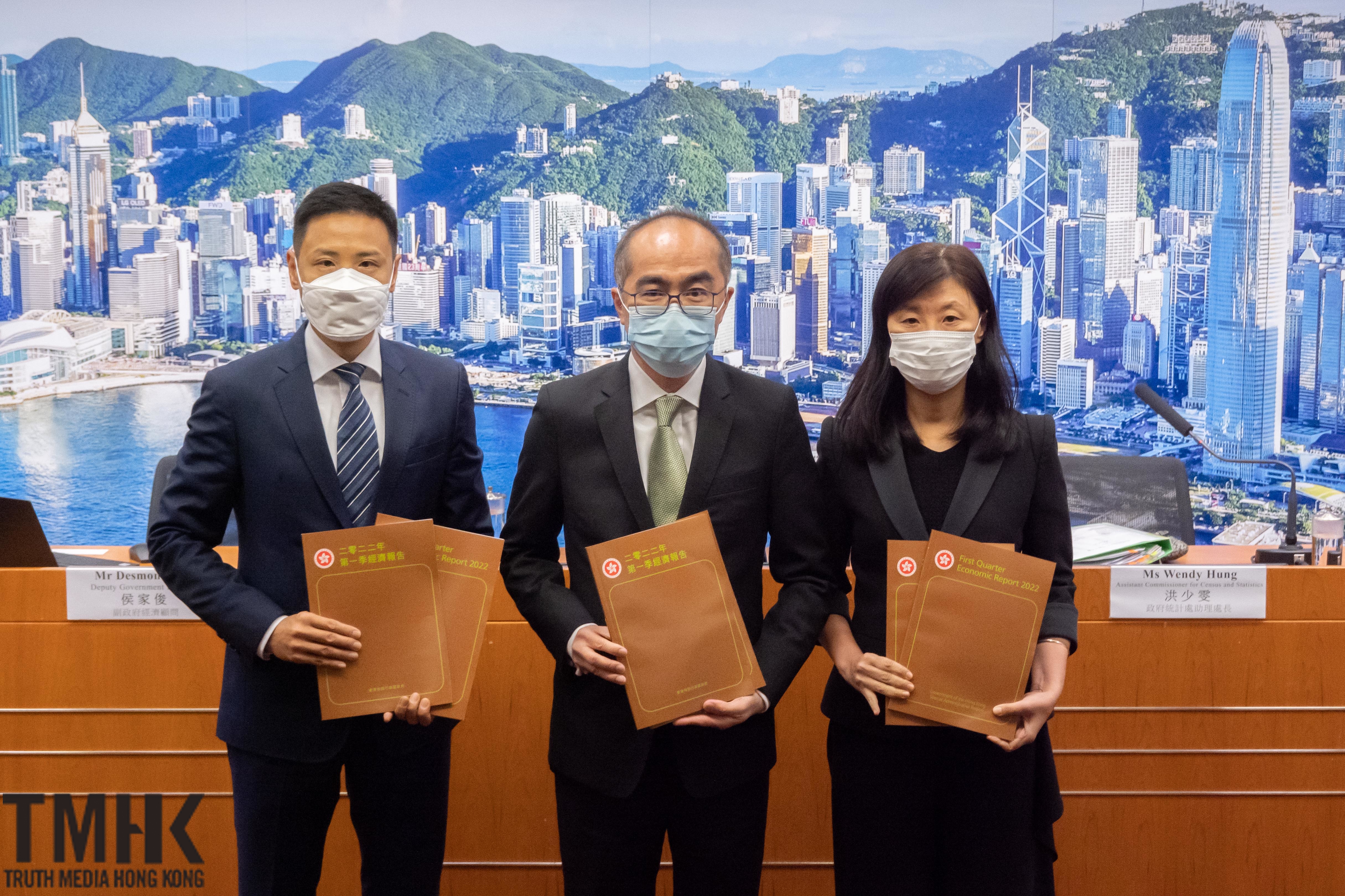 本港首季GDP按年收縮百分之四遜預期政府將全年GDP增長向下修訂至百分之一至二– TMHK – Truth